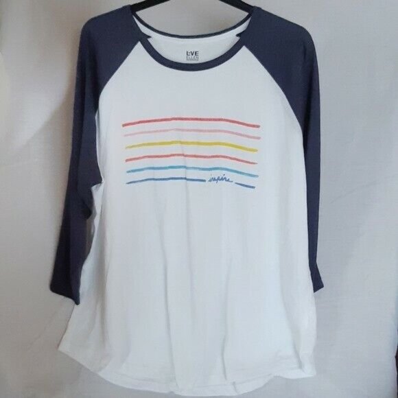 Baseball Style Tee 3/4" Sleeves 1X - Picture 1 of 6